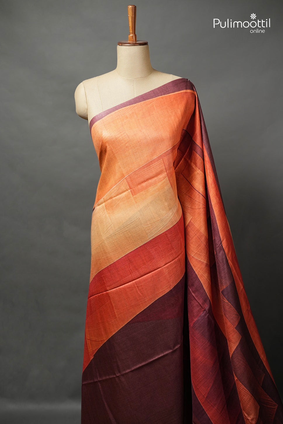 Multicolour Tussar Silk Saree