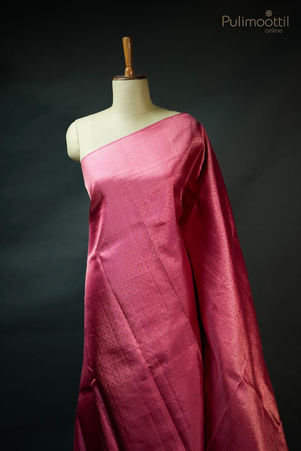 Onion Pink Colour Kanchipuram Brocade Wedding Saree