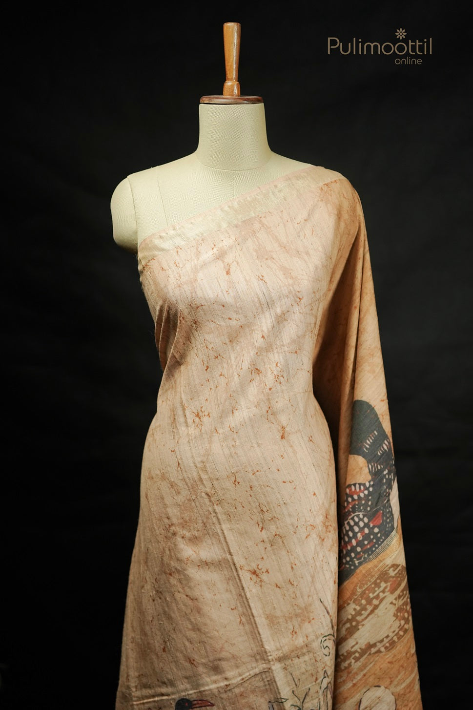 Pastel Peach Colour Jute Silk Saree