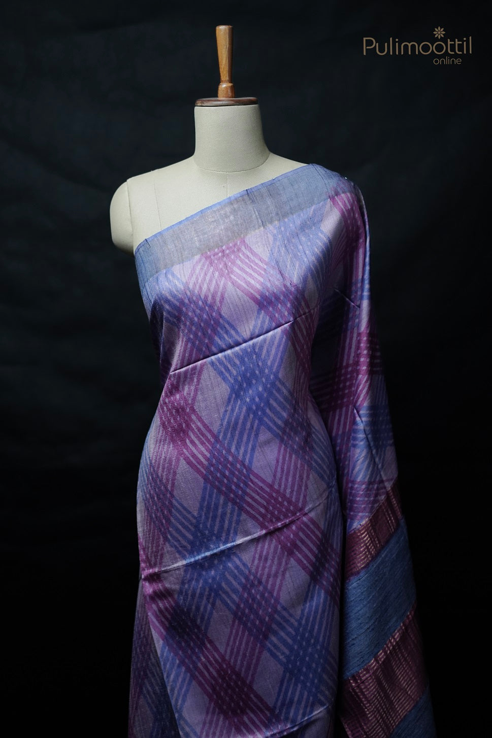 Multishaded Tussar Silk Saree