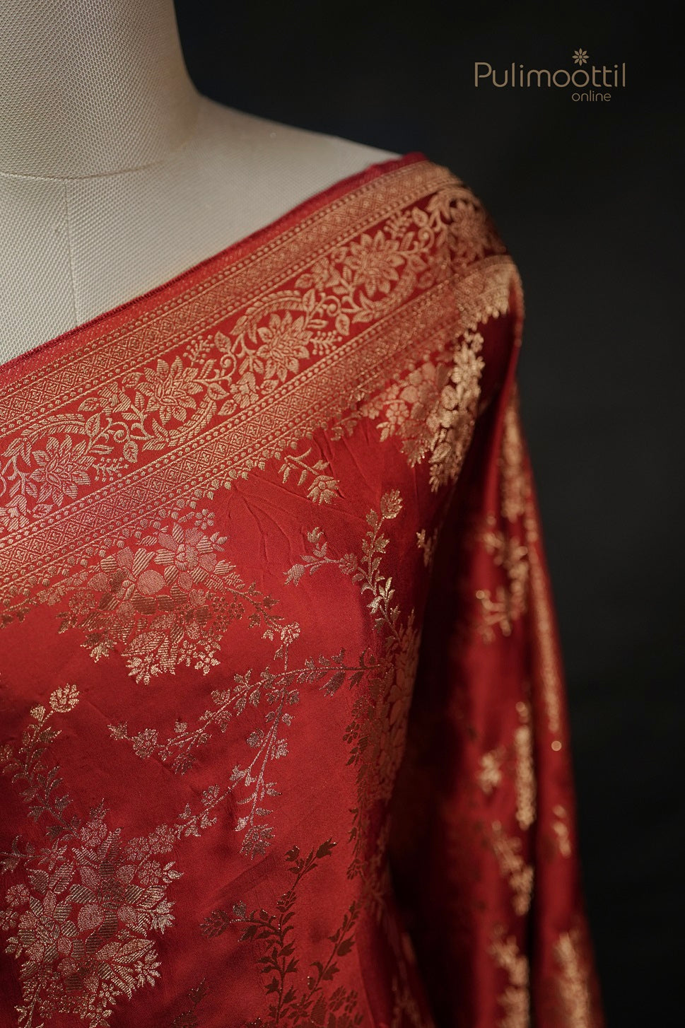 Red Colour Banarasi Silk Saree