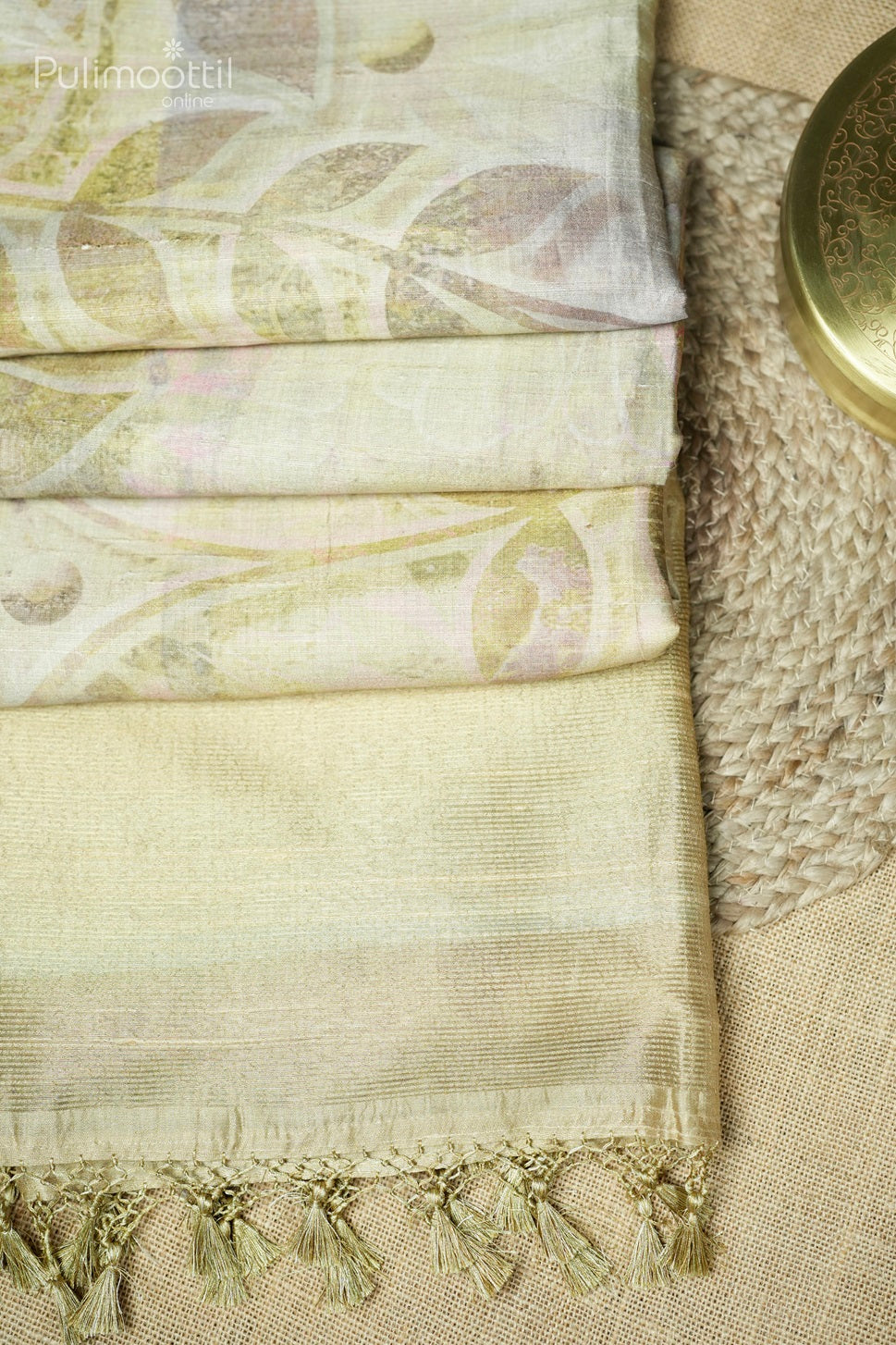 Multicolour Printed Jute Silk Saree