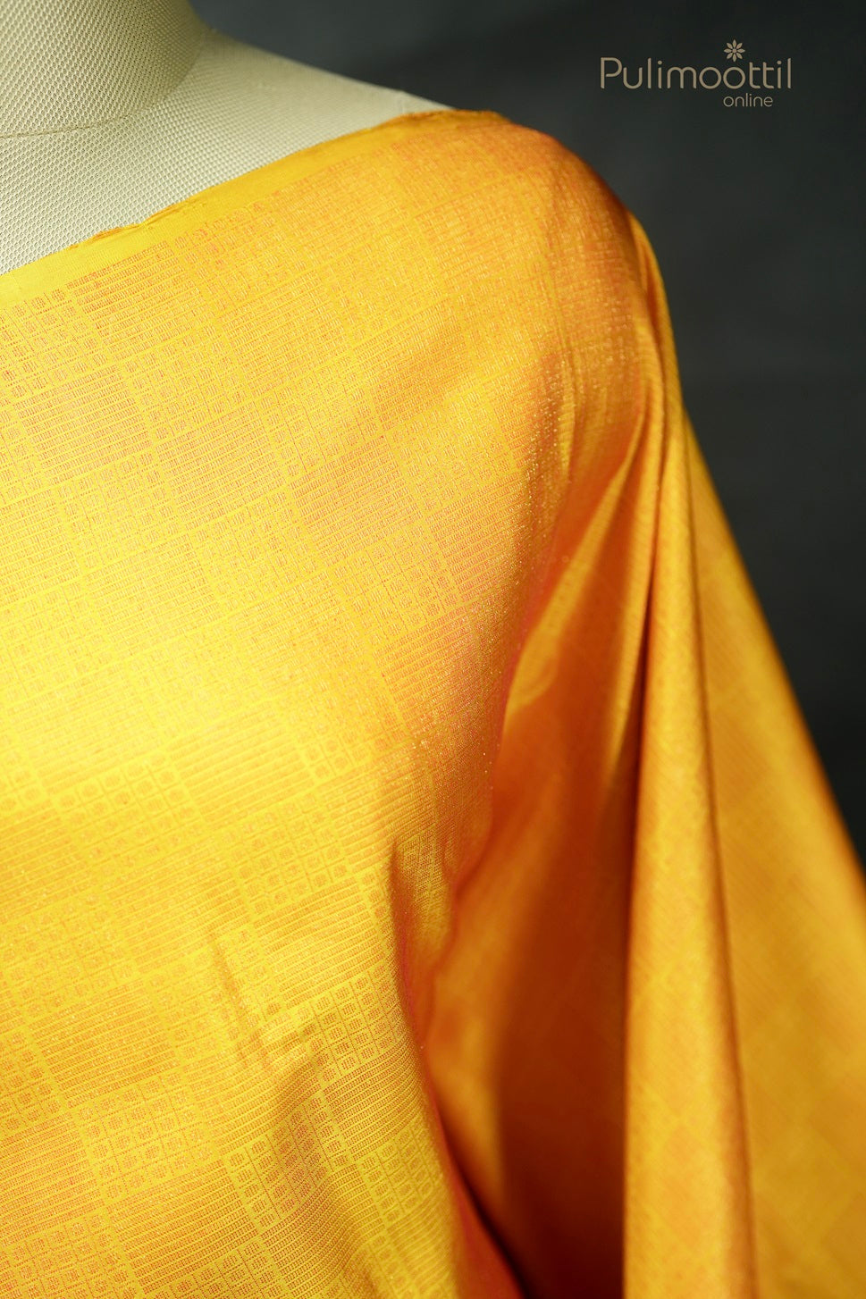 Mustard Yellow Colour Kanchipuram Designer Saree