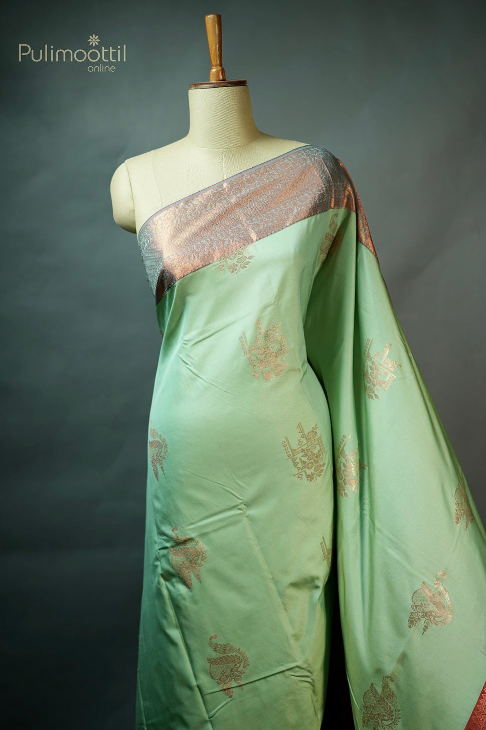 Light Aquamarine Colour Semi Silk Saree