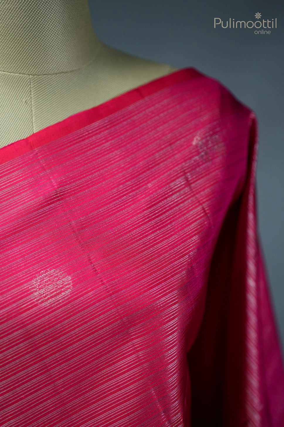 Black and Rani Pink Colour Soft Silk Saree.