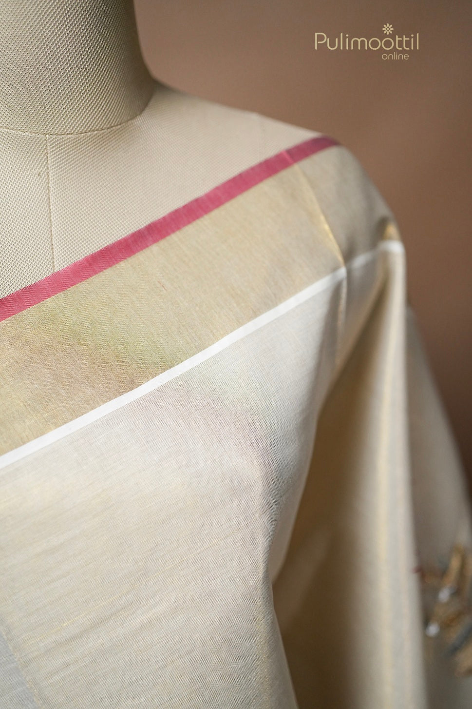 Kerala Traditional Golden Tissue Set Saree