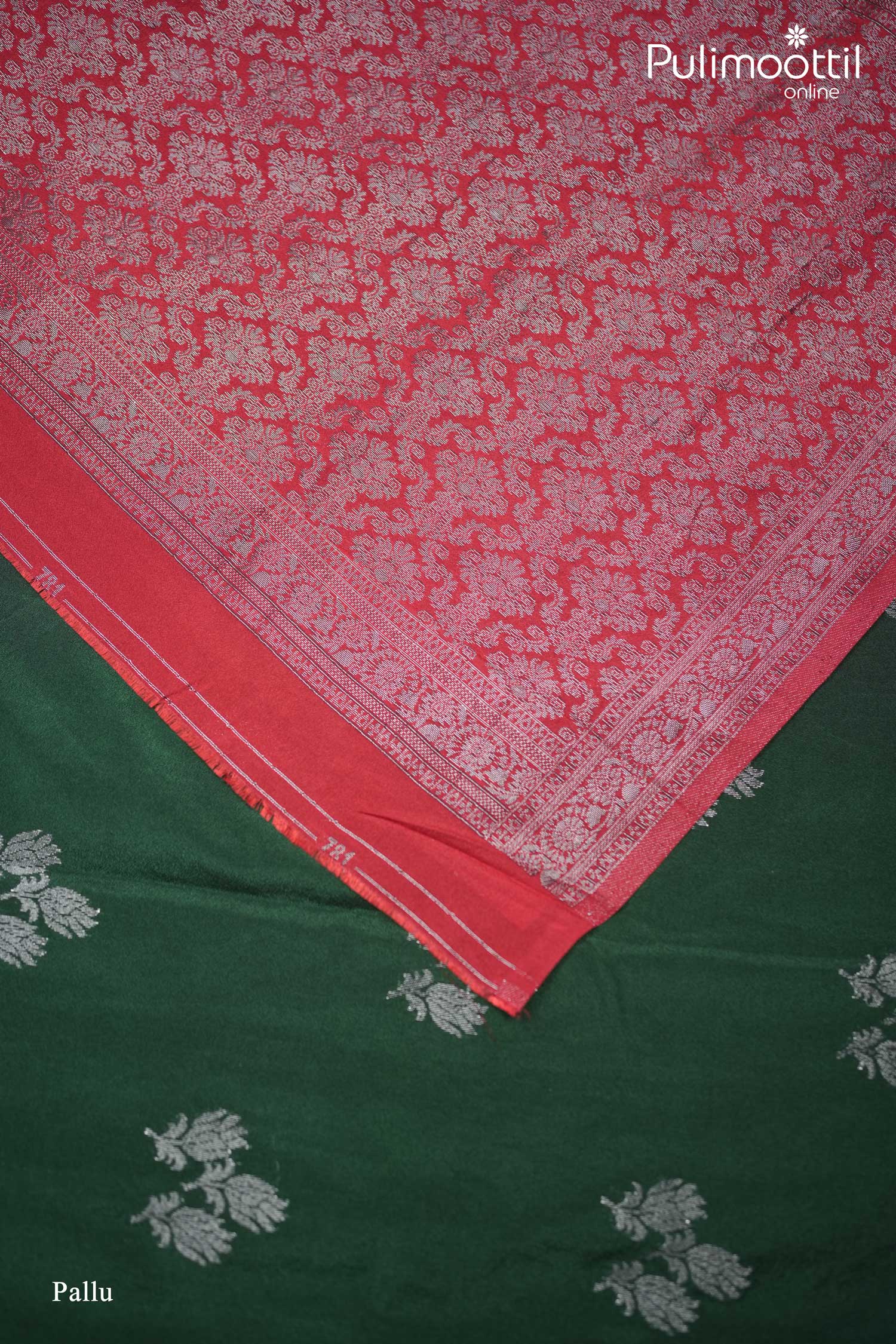 Bottle Green Colour Banarasi Saree.