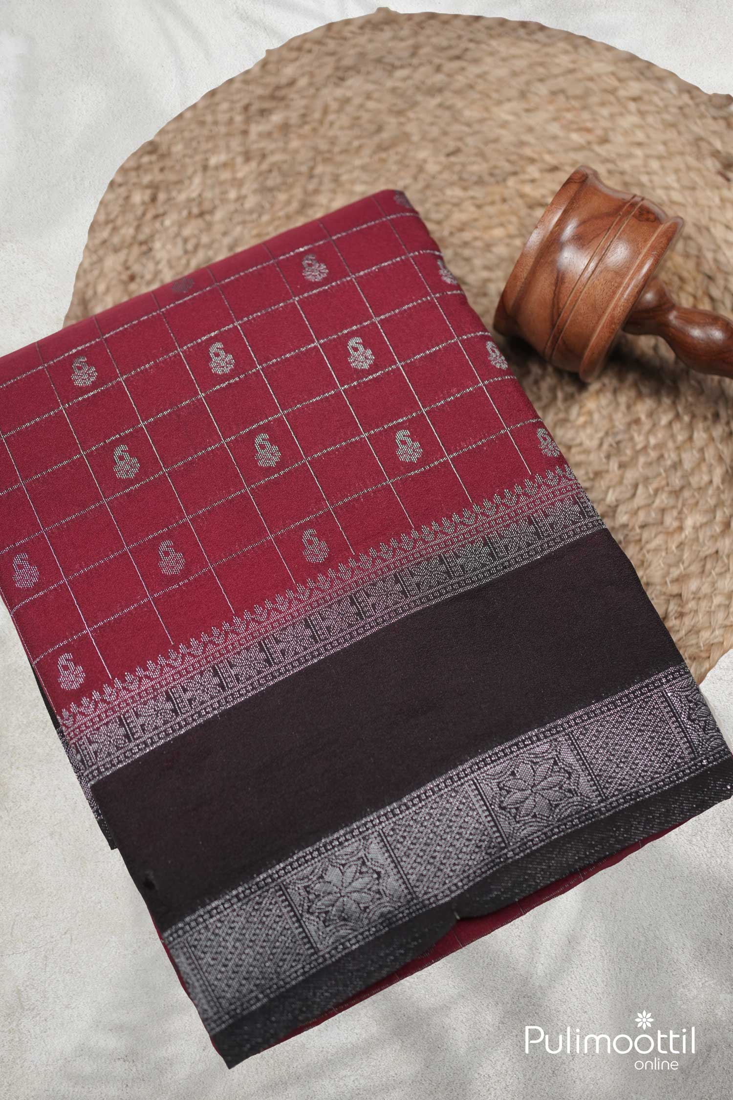 Maroon Colour Banarasi Saree.