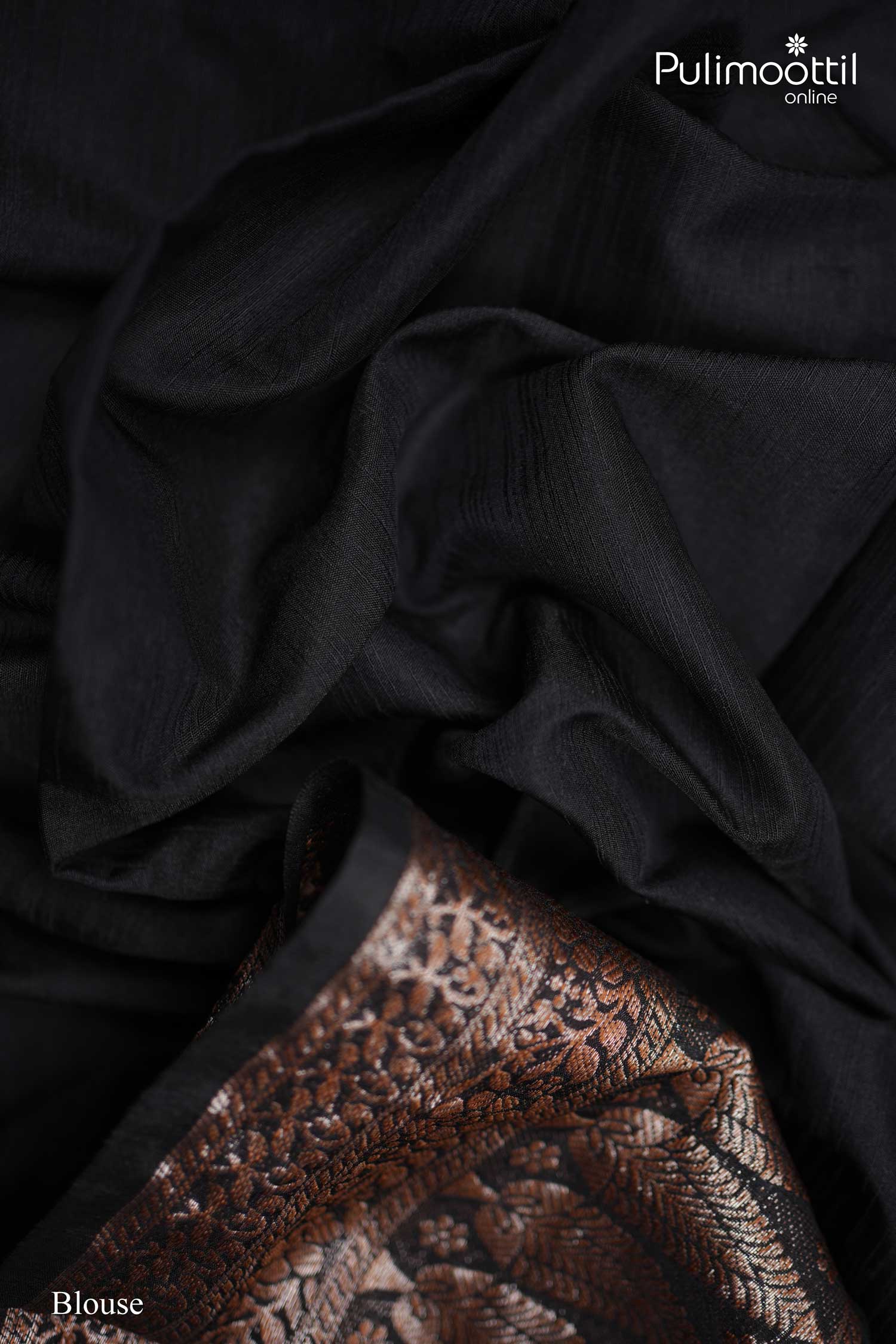 Burned Orange Colour Semi Jute Saree.