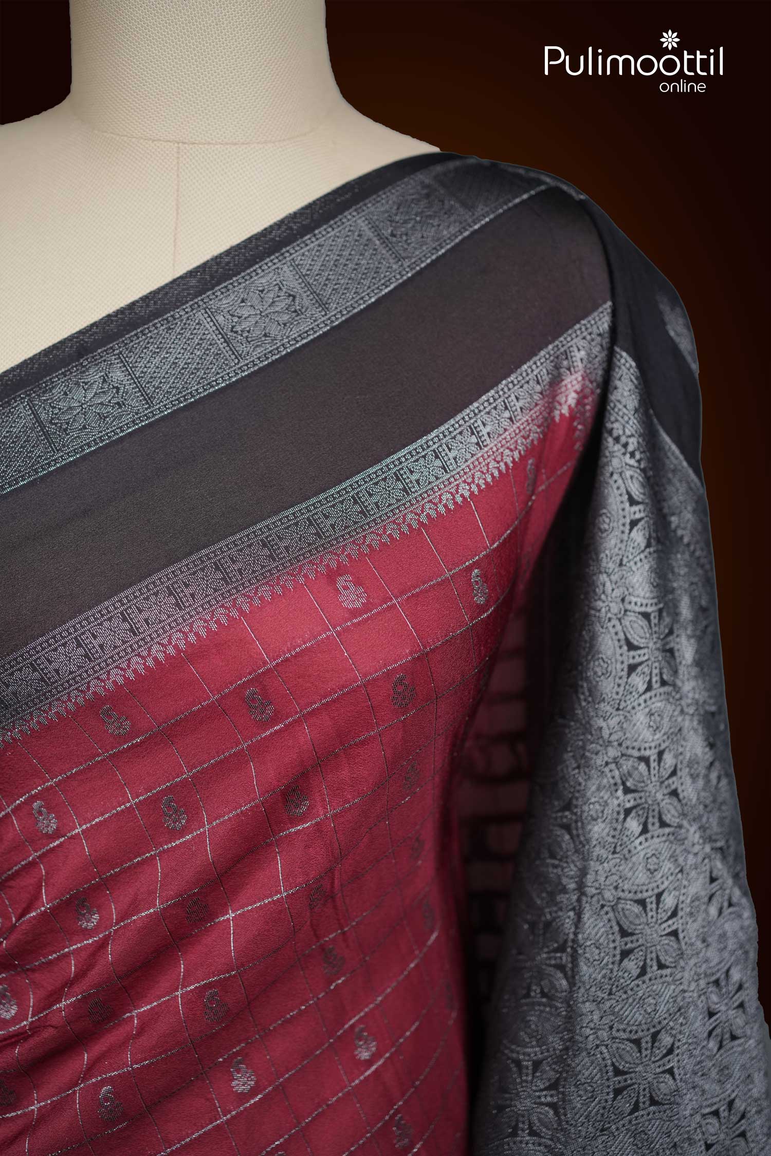 Maroon Colour Banarasi Saree.