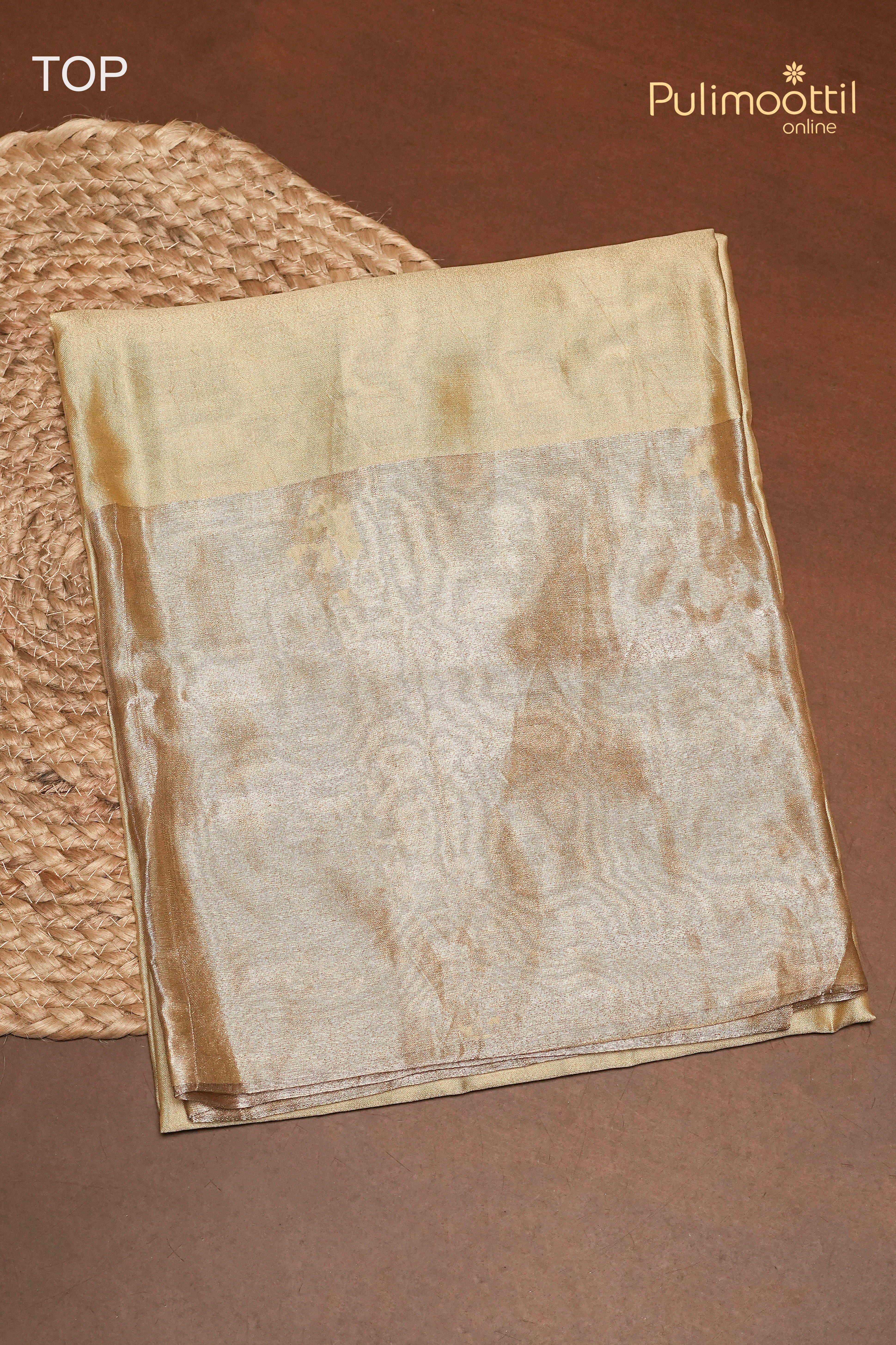 Light Golden Pure Silk Unstitched Salwar Set