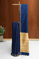 Blue Color Jute Saree