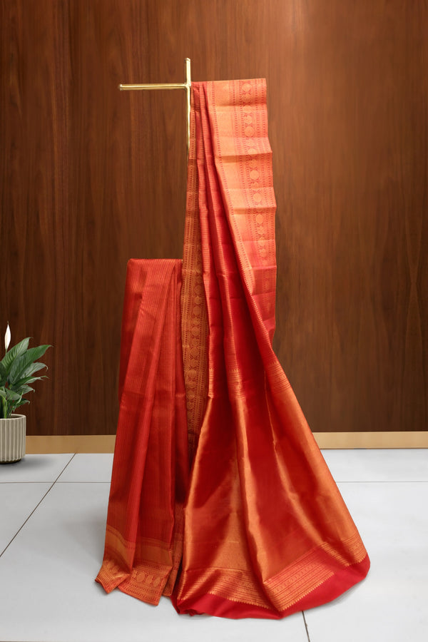 Red Color Kanchipuram Brocade Saree