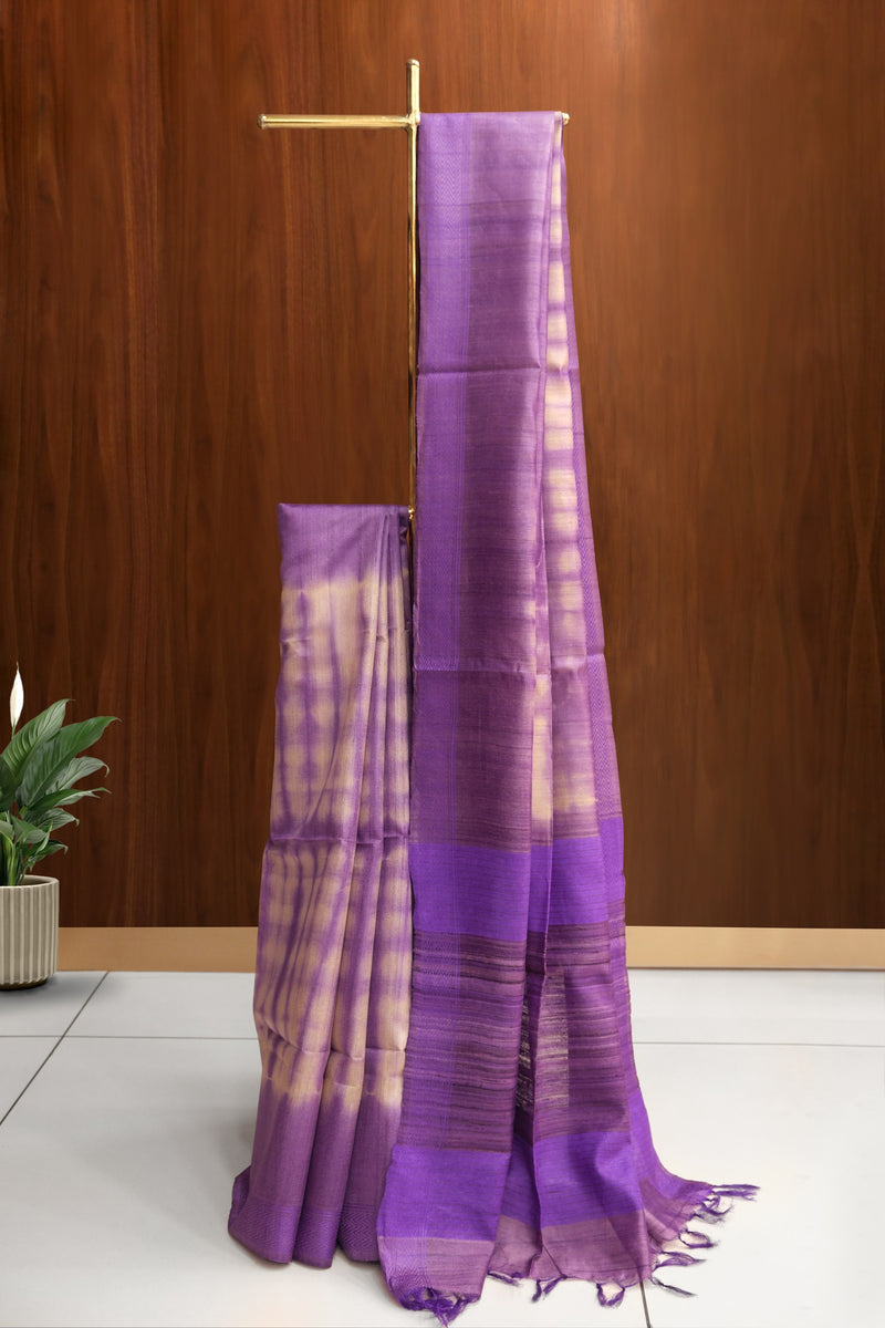 Purple Color Jute Silk Saree