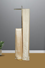 Light golden color soft Organza saree.