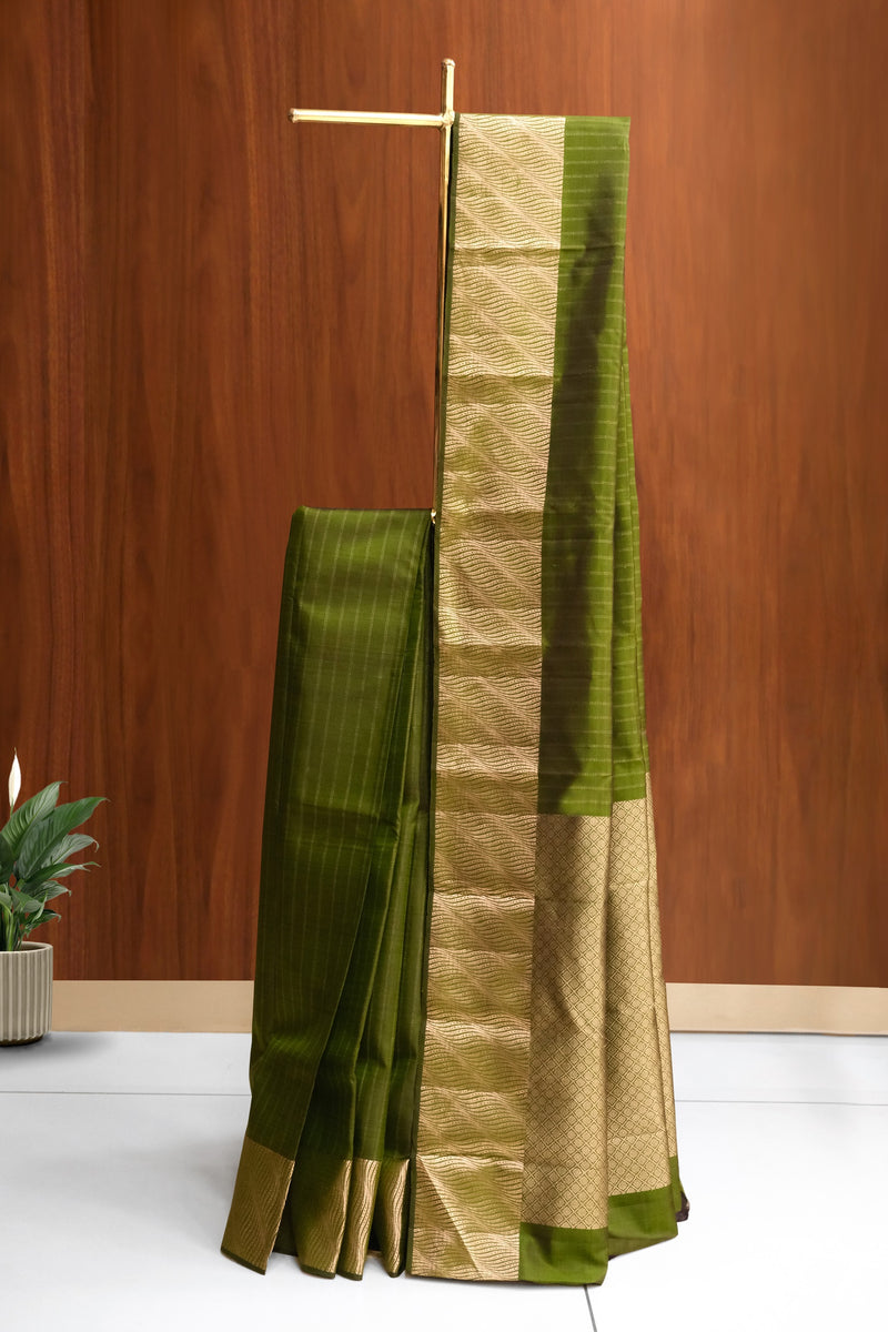 Green Color Kanchipuram Silk Saree