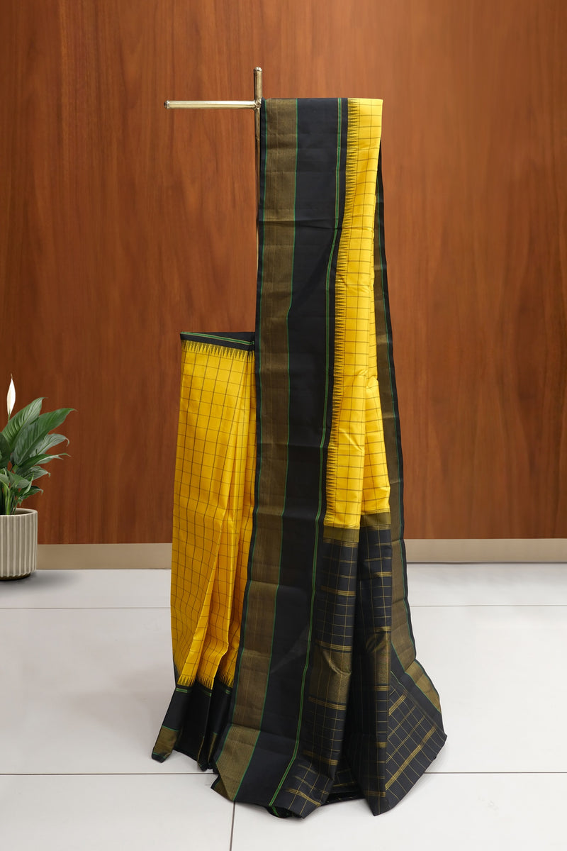 Yellow Color Kanchipuram Silk Saree