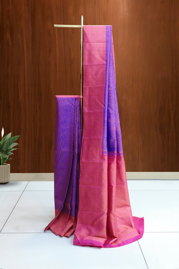 Purple Color Kanchipuram Brocade Saree