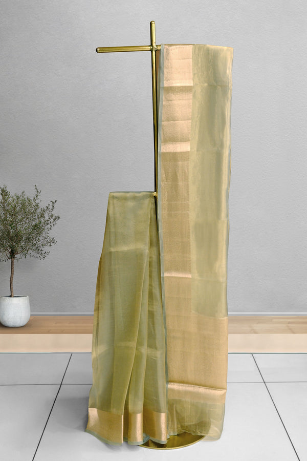 Pastel Color Tissue Organza Saree