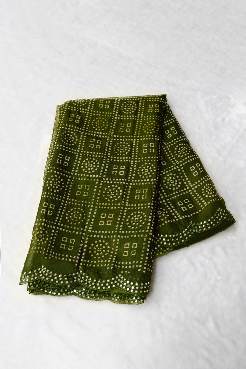 Green Organza Saree