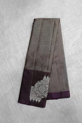 Blueberry Color Kanchipuram Soft Silk Saree