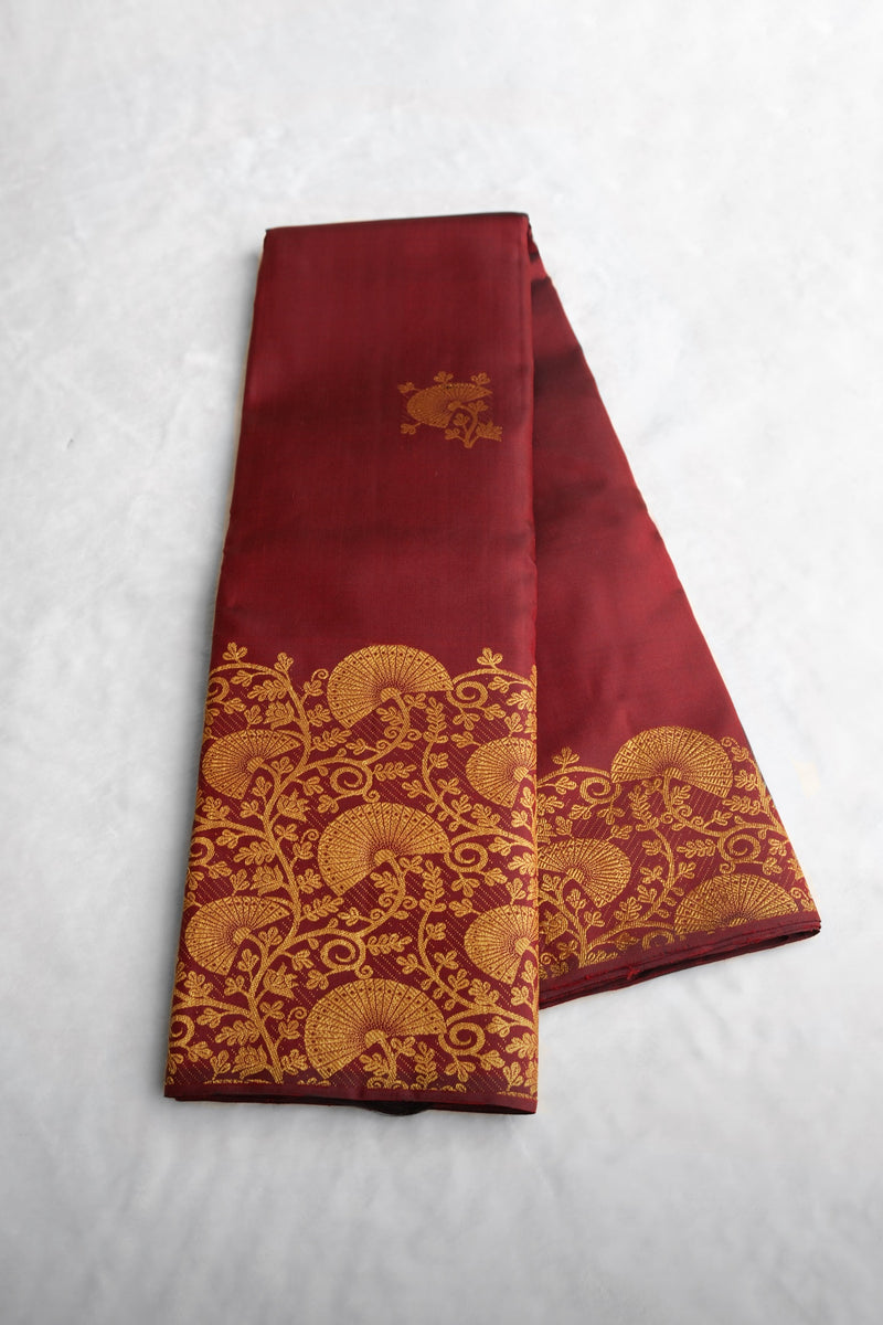 Maroon Color Kanchipuram Saree