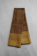 Dark Brown Color Kanchipuram Silk Saree