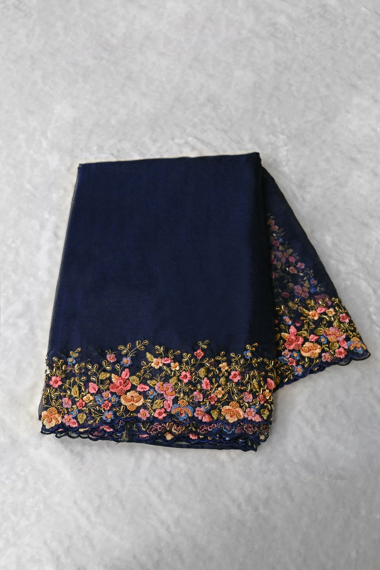 Blue Color Organza Saree