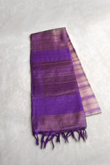 Purple Color Jute Silk Saree