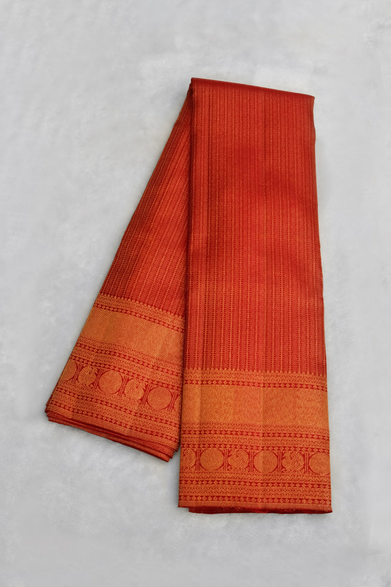 Red Color Kanchipuram Brocade Saree