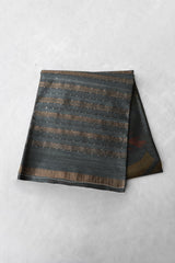 Greyish Black Color Jute Saree