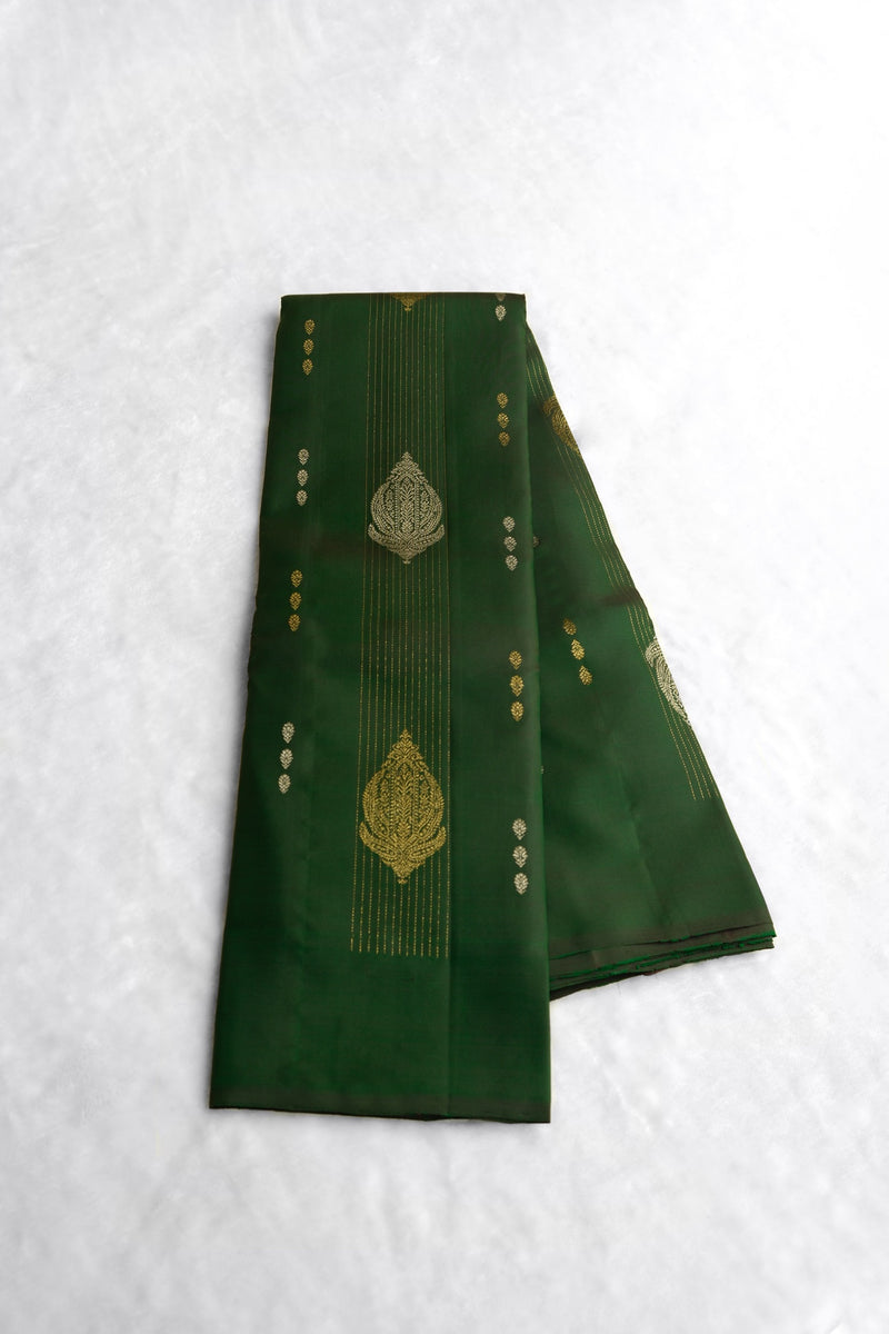 Green Color Kanchipuram Soft Silk Saree