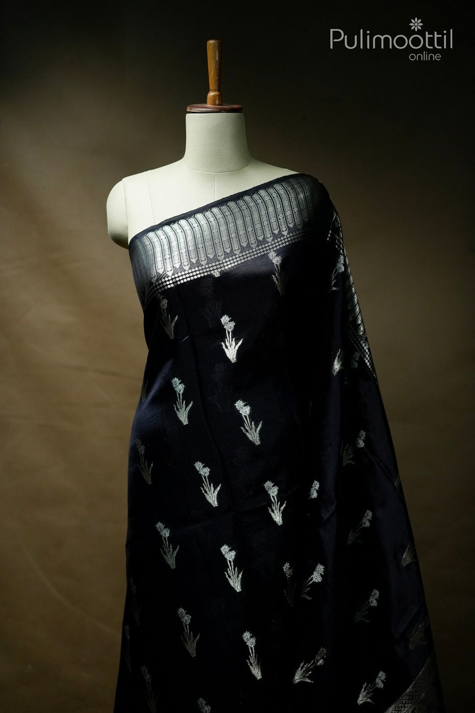 Black color Mango silk saree