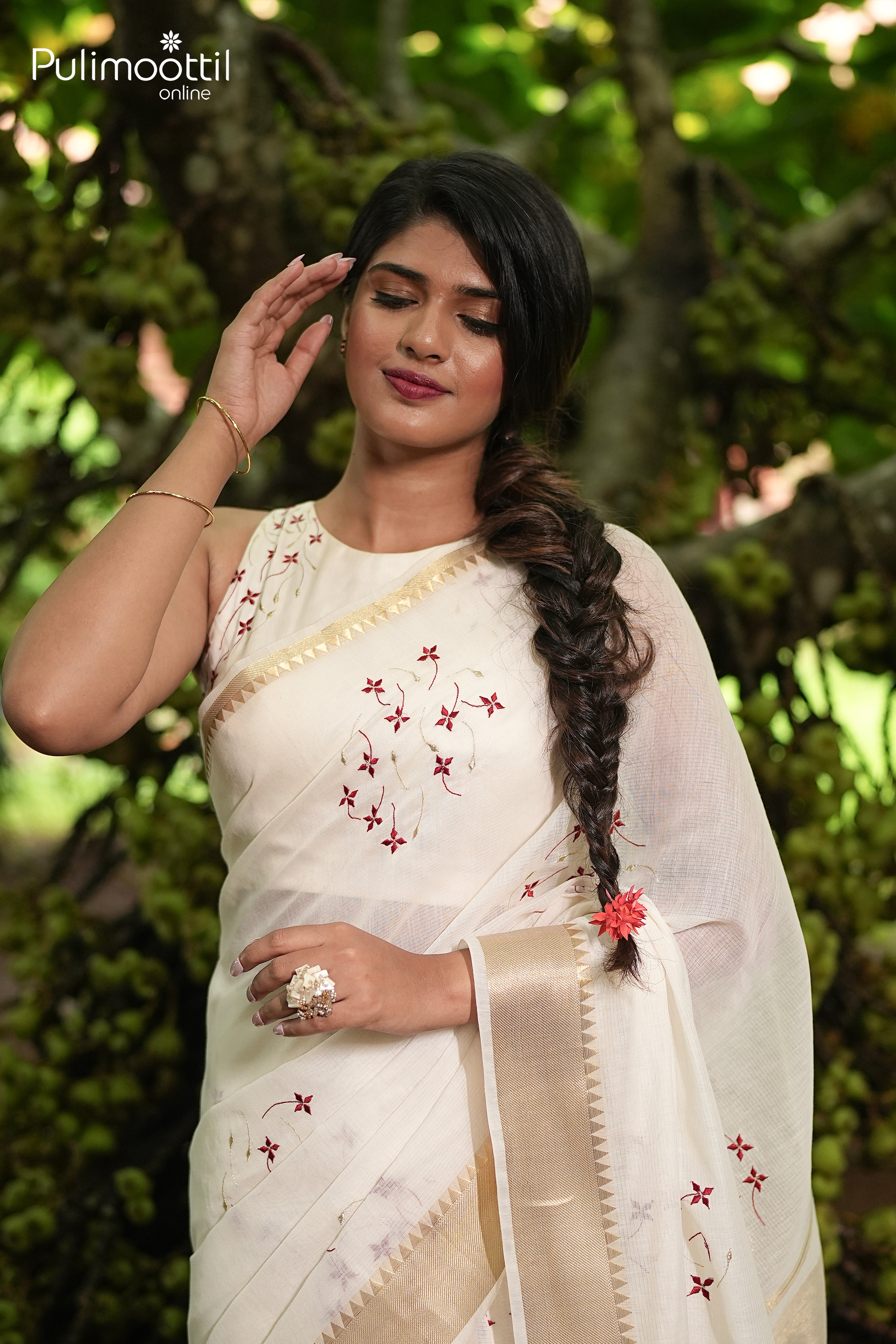 Kerala traditional cotton saree