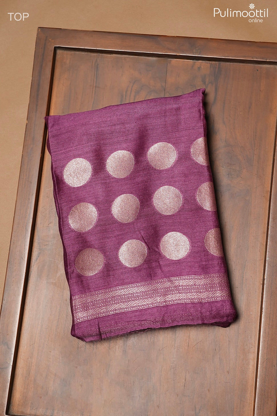 Claret Wine Tussar Unstitched Salwar Set
