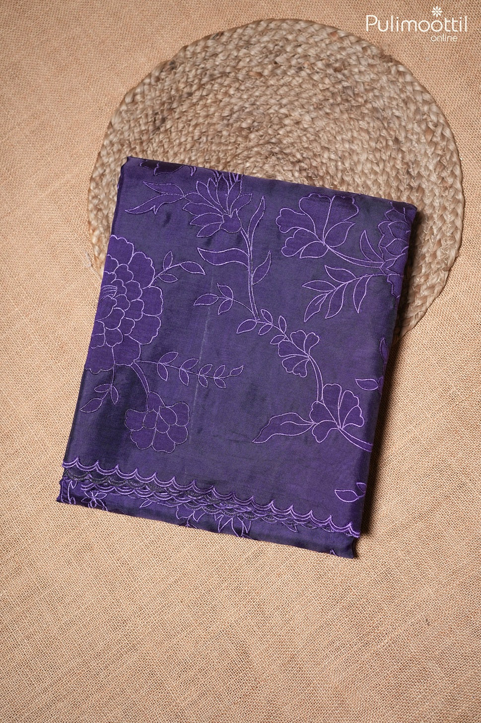 Violet color organza saree