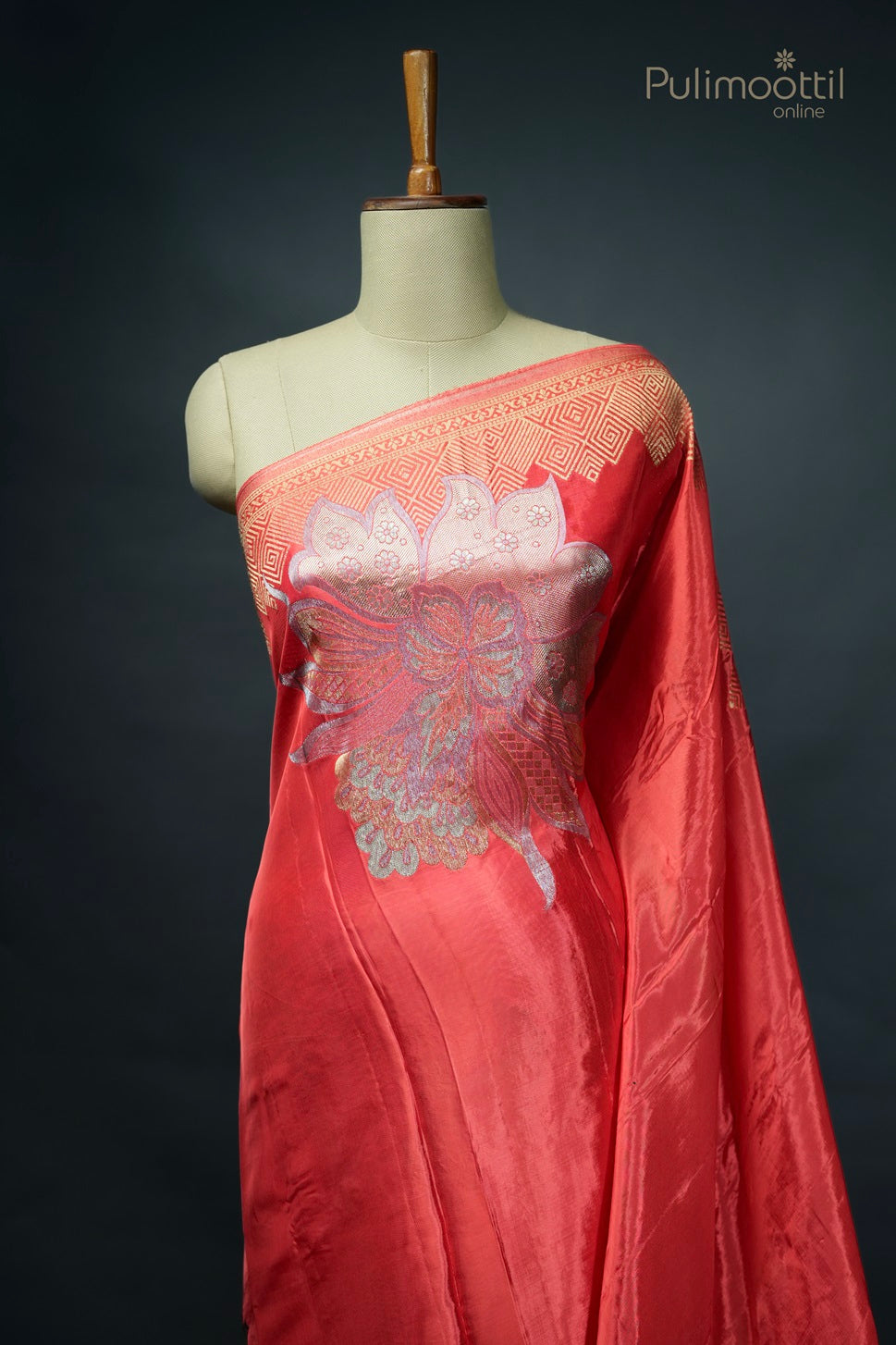 Orange Colour Banarasi Saree