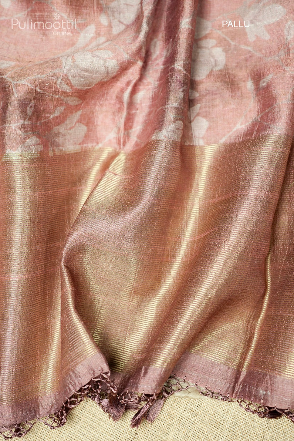 Dark Chikoo Shade Jute Silk Saree