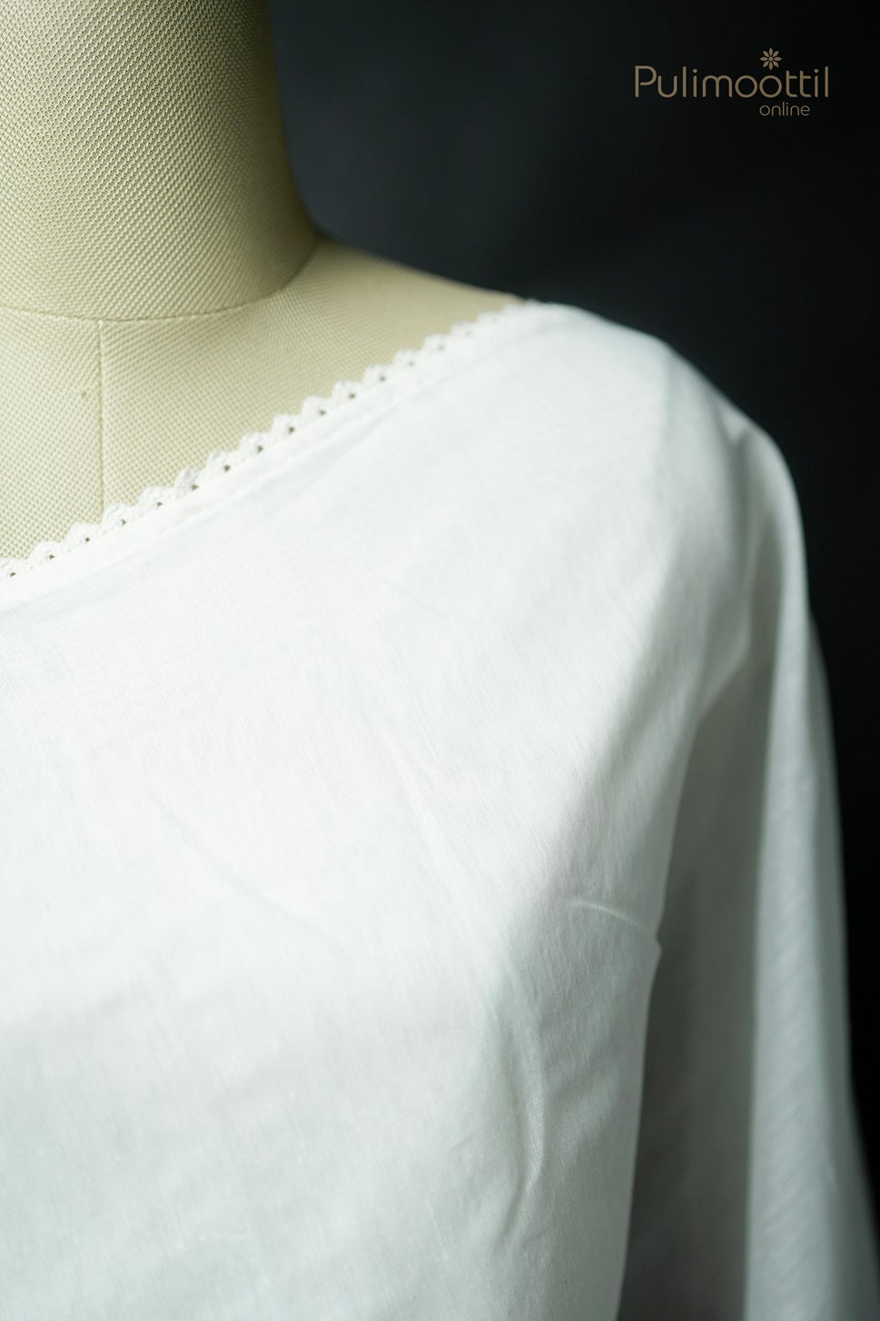 Cream Colour Semi Chanderi Fancy Saree