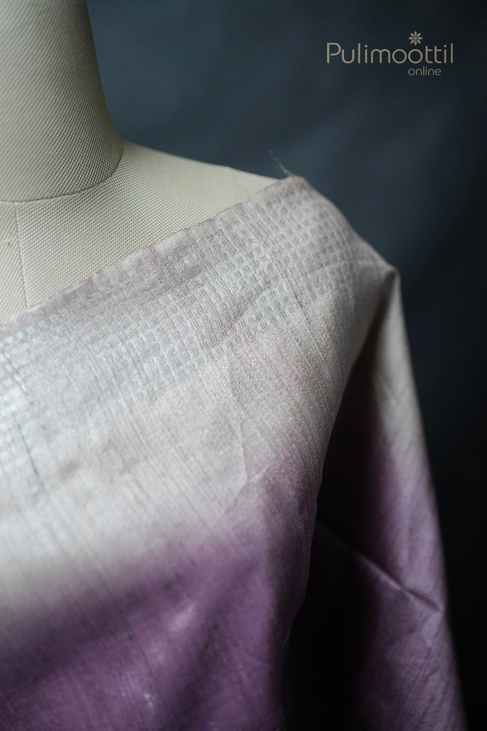 Pastel Purple Shade Tussar Silk Saree