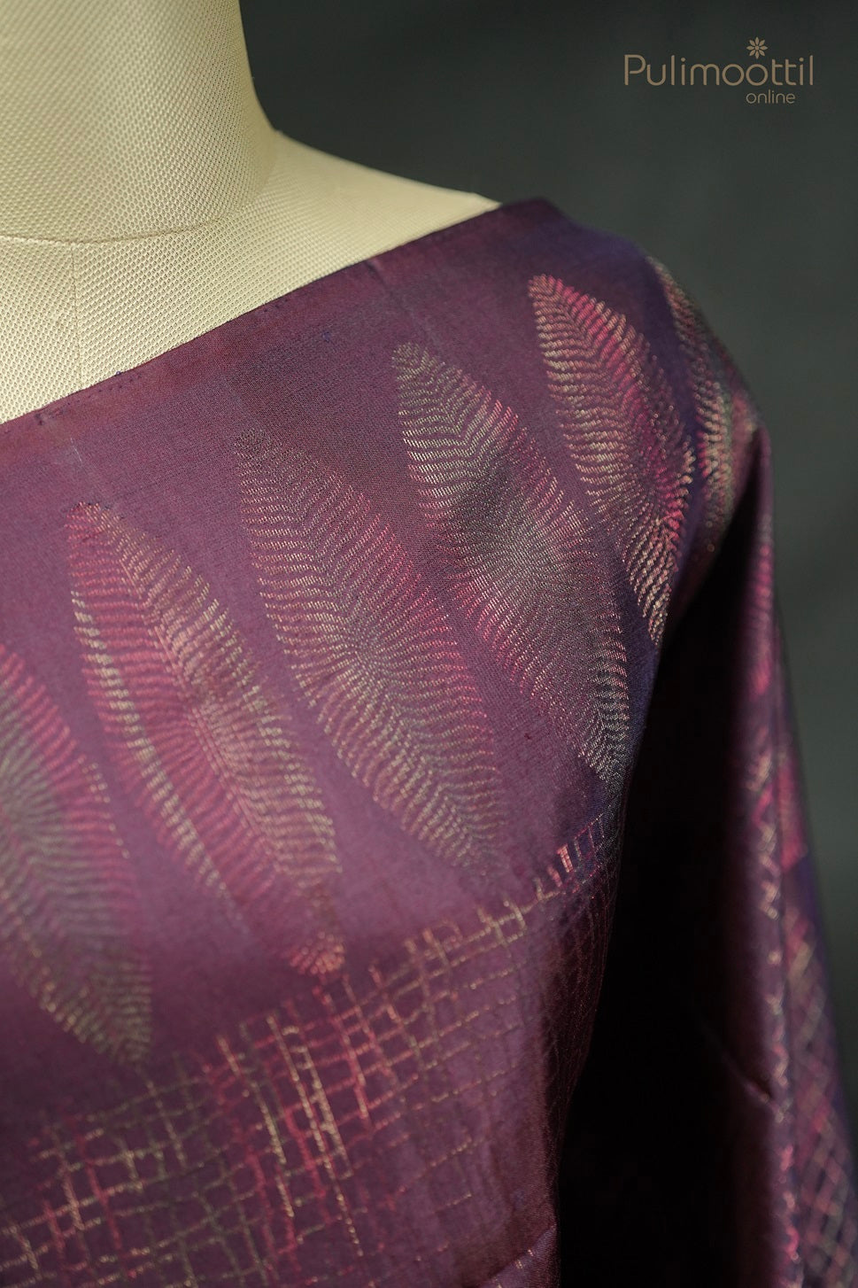 Purple Colour Kanchipuram Designer Saree