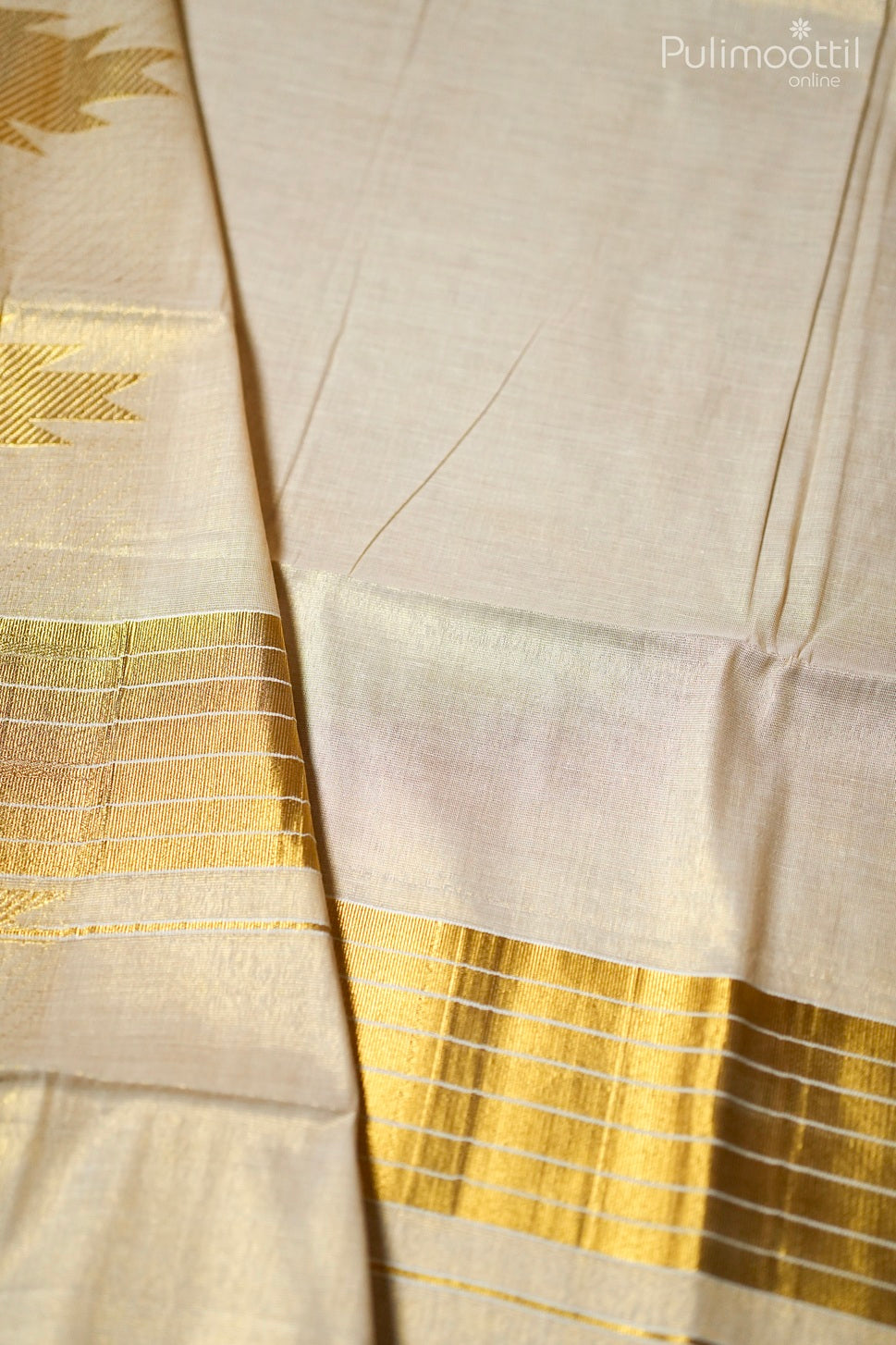Kerala Traditional Golden Tissue Saree