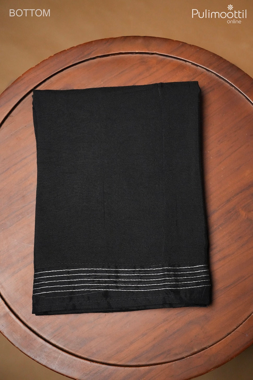 Black Chanderi Unstitched Salwar Set
