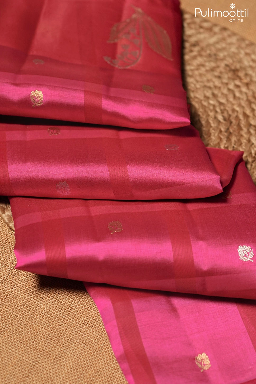 Rani pink color Mango silk saree
