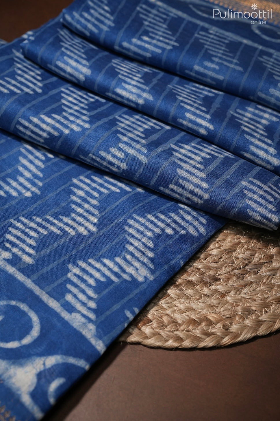 Blue color Chanderi saree