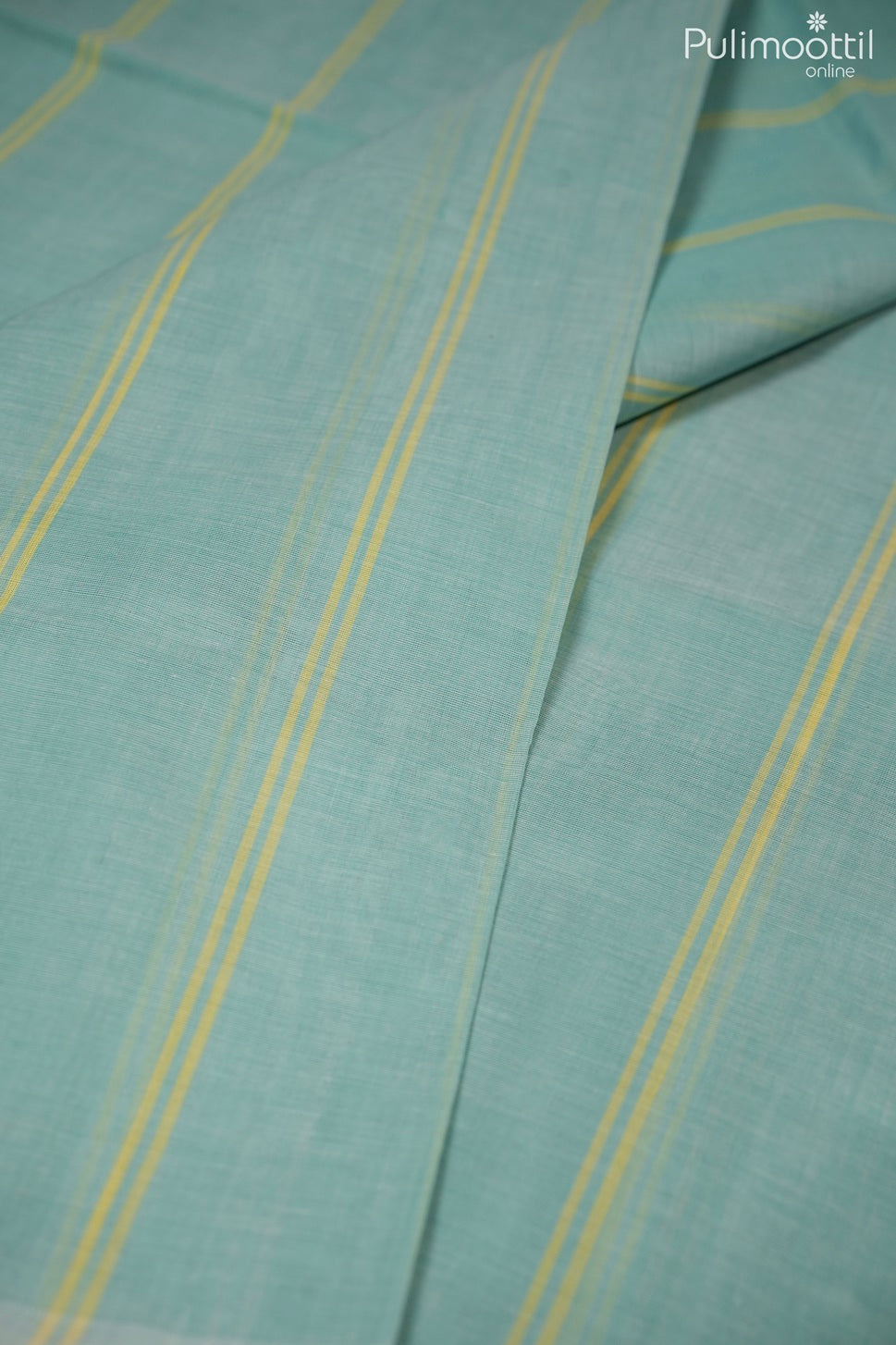 Mint green color handloom cotton saree
