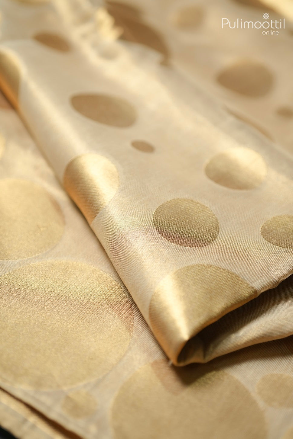 Golden tissue fancy saree