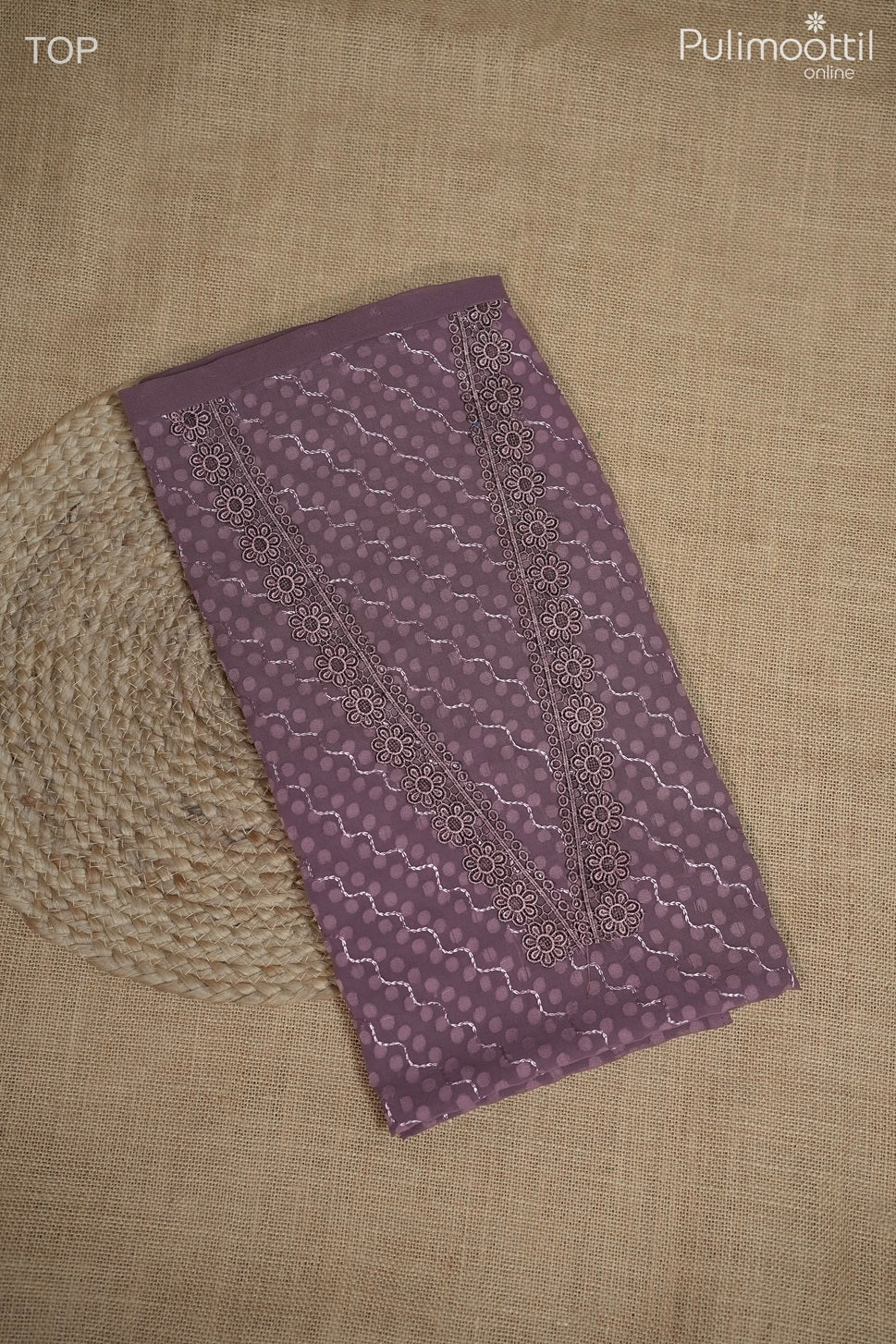 MAUVE GREY GEORGETTE UNSTITCHED SALWAR SET