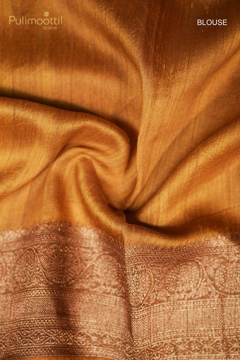 Golden Yellow Colour Tussar Silk Saree