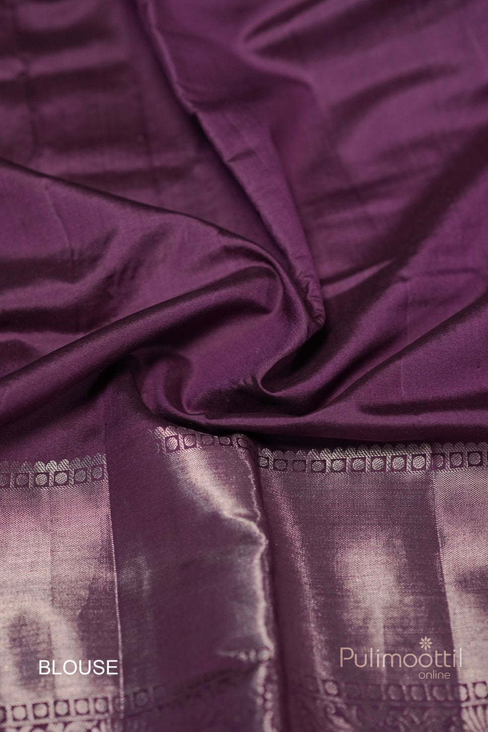 Dark Violet Colour Chiniya Silk Saree